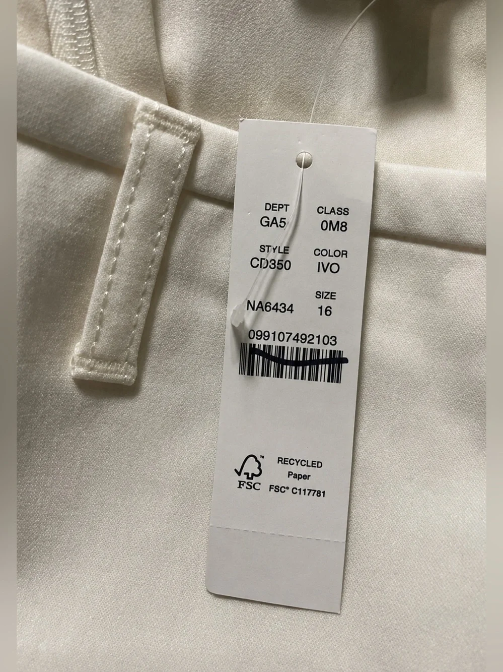 J.Crew Pencil midi skirt in four-season stretch in ivory